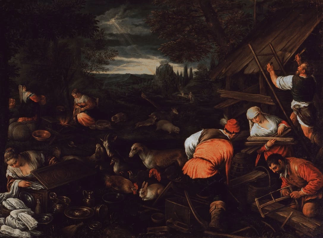 Dio parla a Noè dopo il diluvio - Uffizi, Jacopo da Ponte, detto Bassano